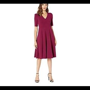 Donna Morgan Stretch Crepe Fit and Flare Dress